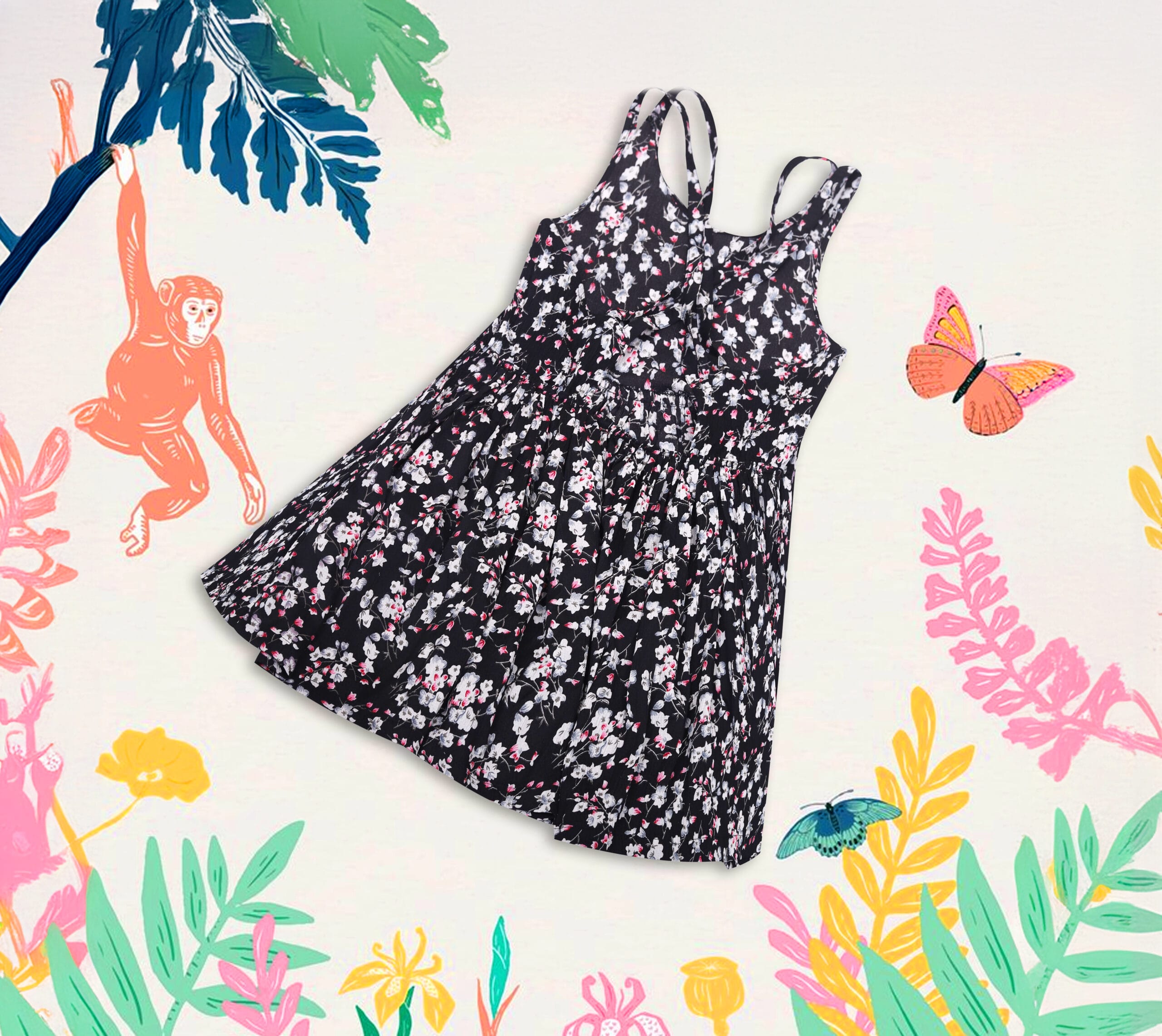 Ditsy Floral Mid Length Frock