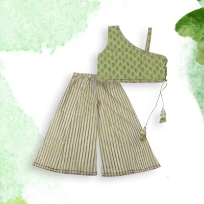 Crop Top Palazzo Set