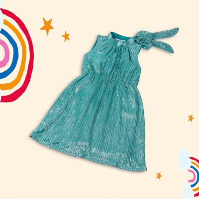 Shimmery A-line Bow Dress