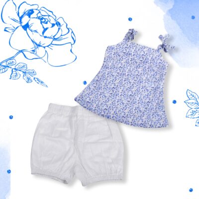 Treandy Strapy crop top short set