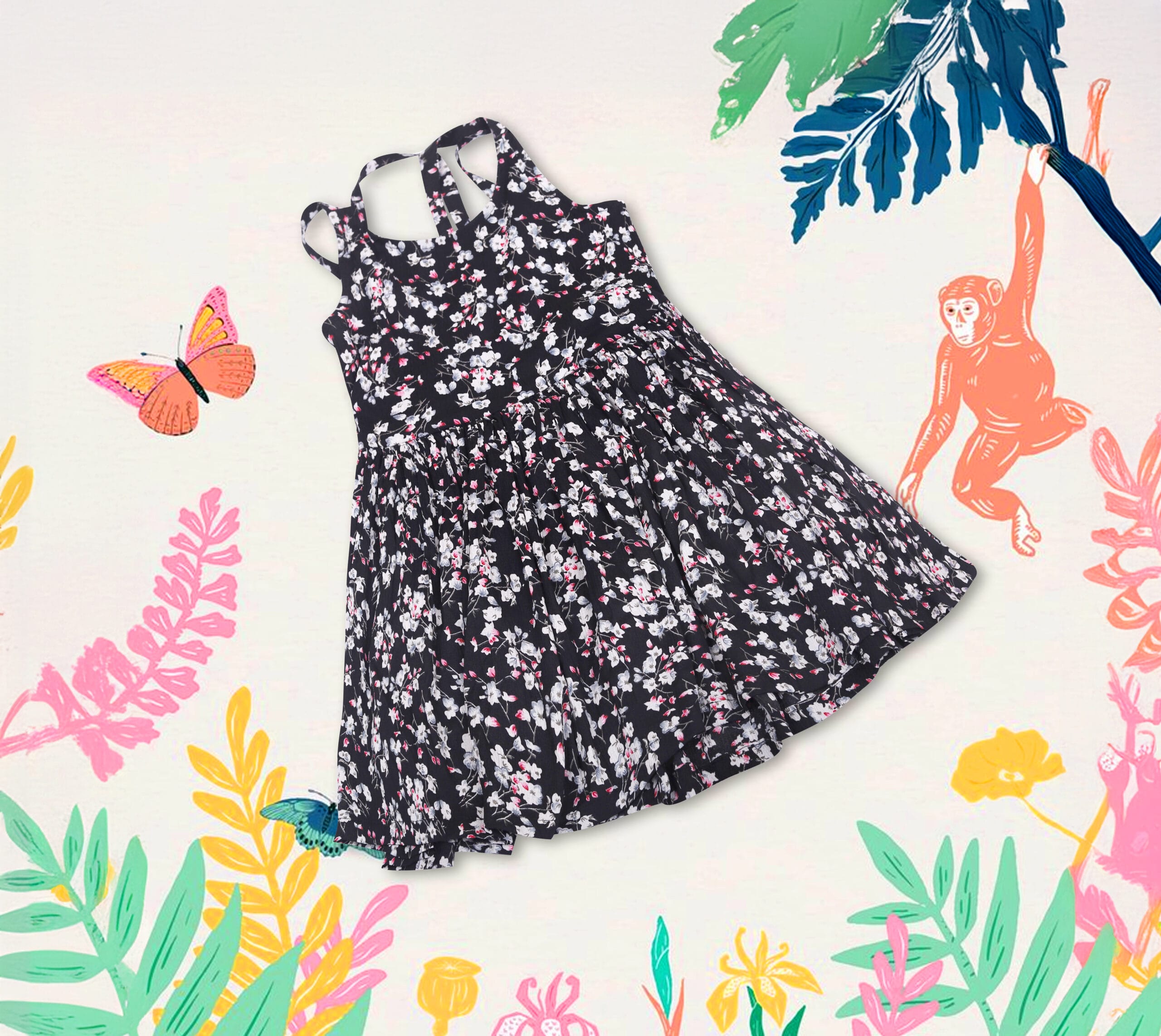 Ditsy Floral Mid Length Frock - Image 2