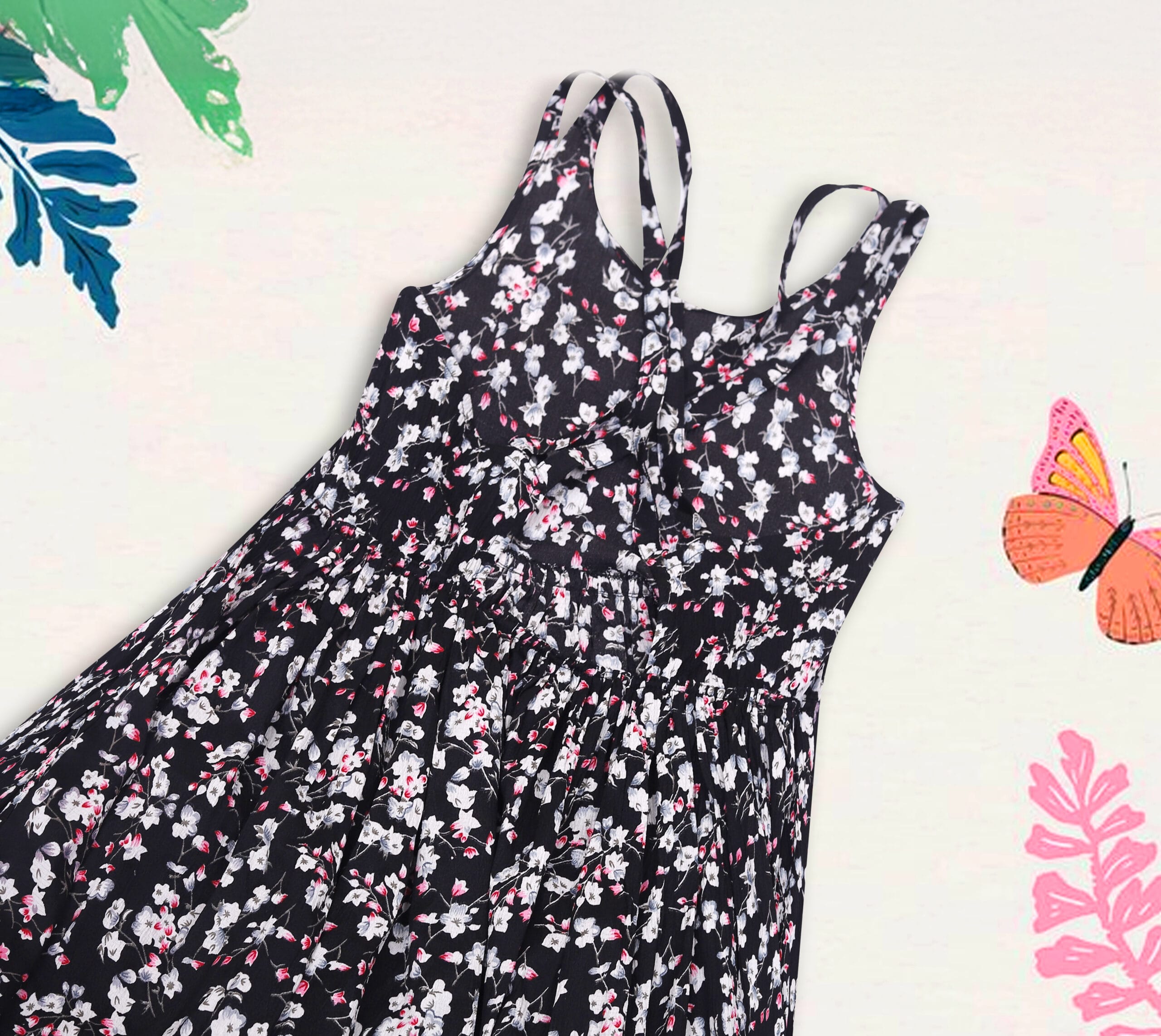 Ditsy Floral Mid Length Frock - Image 3