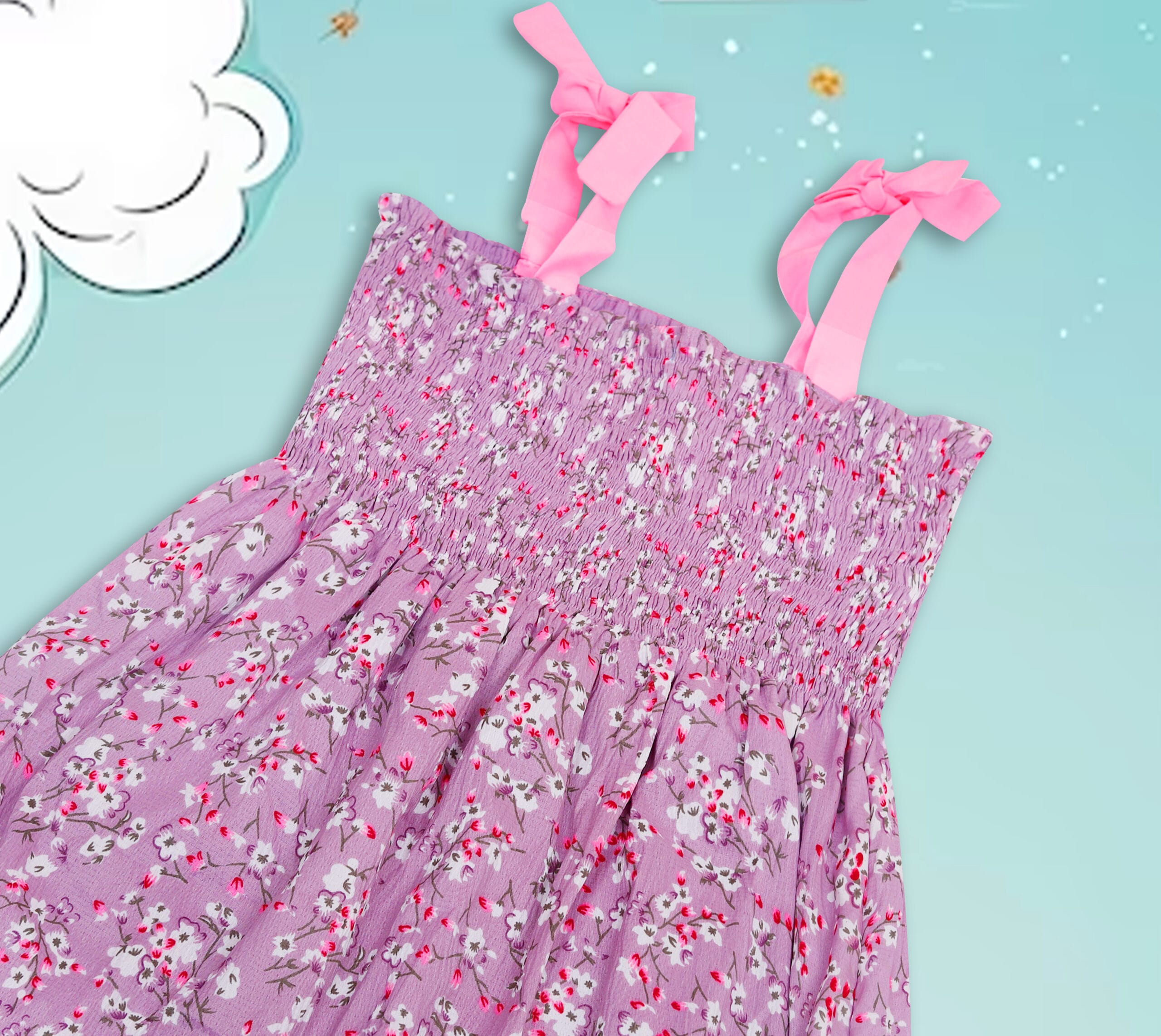 Floral Bandeau Dress - Image 3