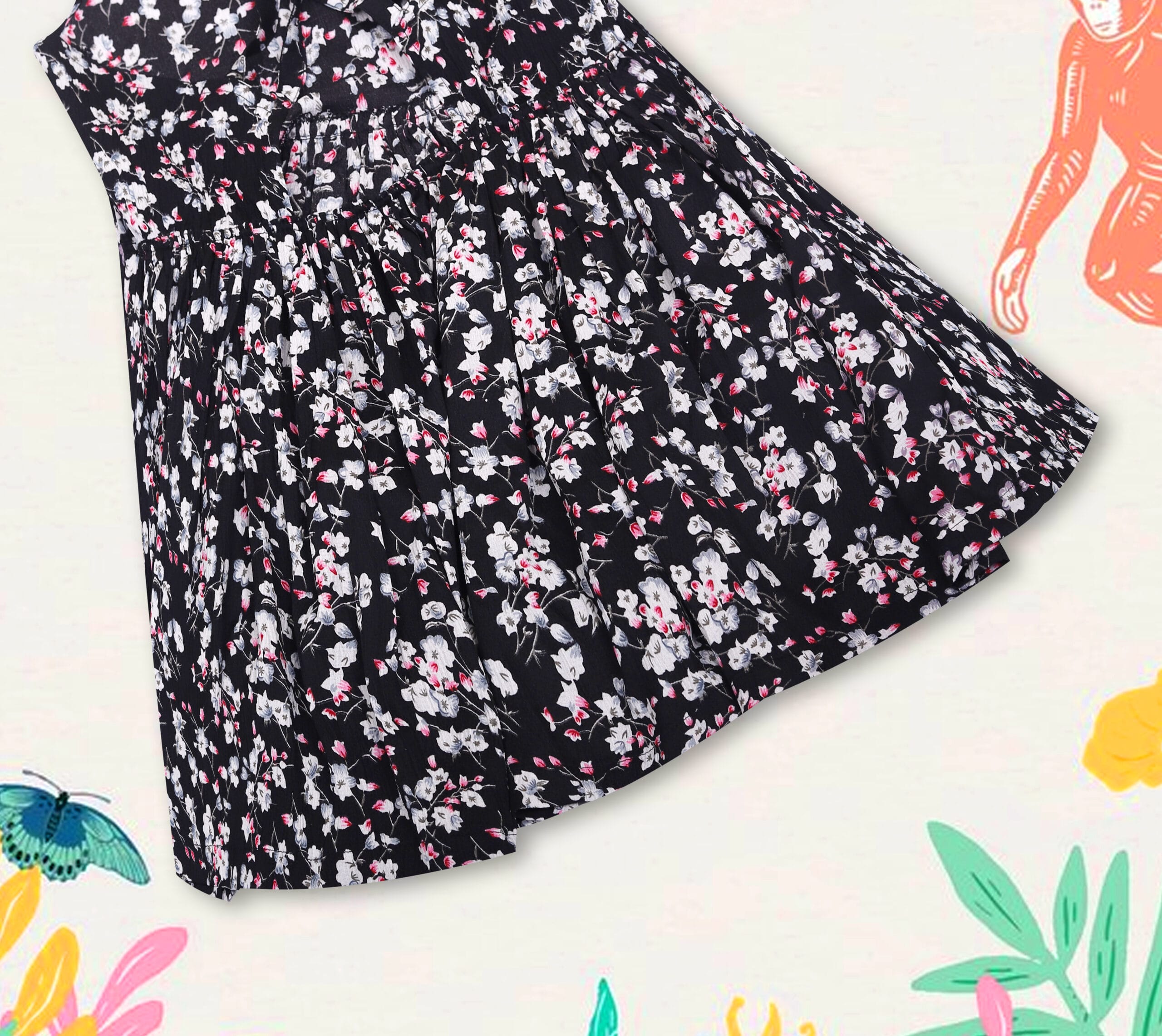 Ditsy Floral Mid Length Frock - Image 4