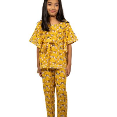 Camel Kaftan Pant Set
