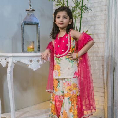 Gorgeous Floral Sharara Kurta Set