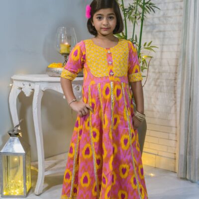 Ikat Anarkali Dress