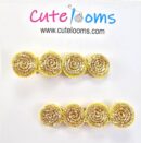 Golden Spiral Embroidered Hair Clip – Handmade Ethnic Style Barrette Set
